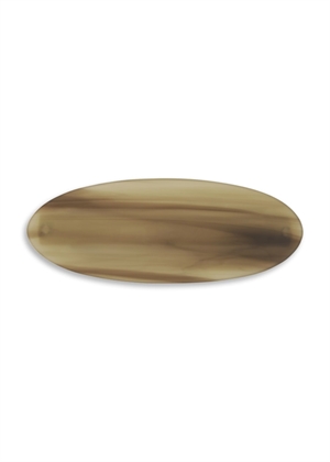 Oval bone clip Green Sui Ava 